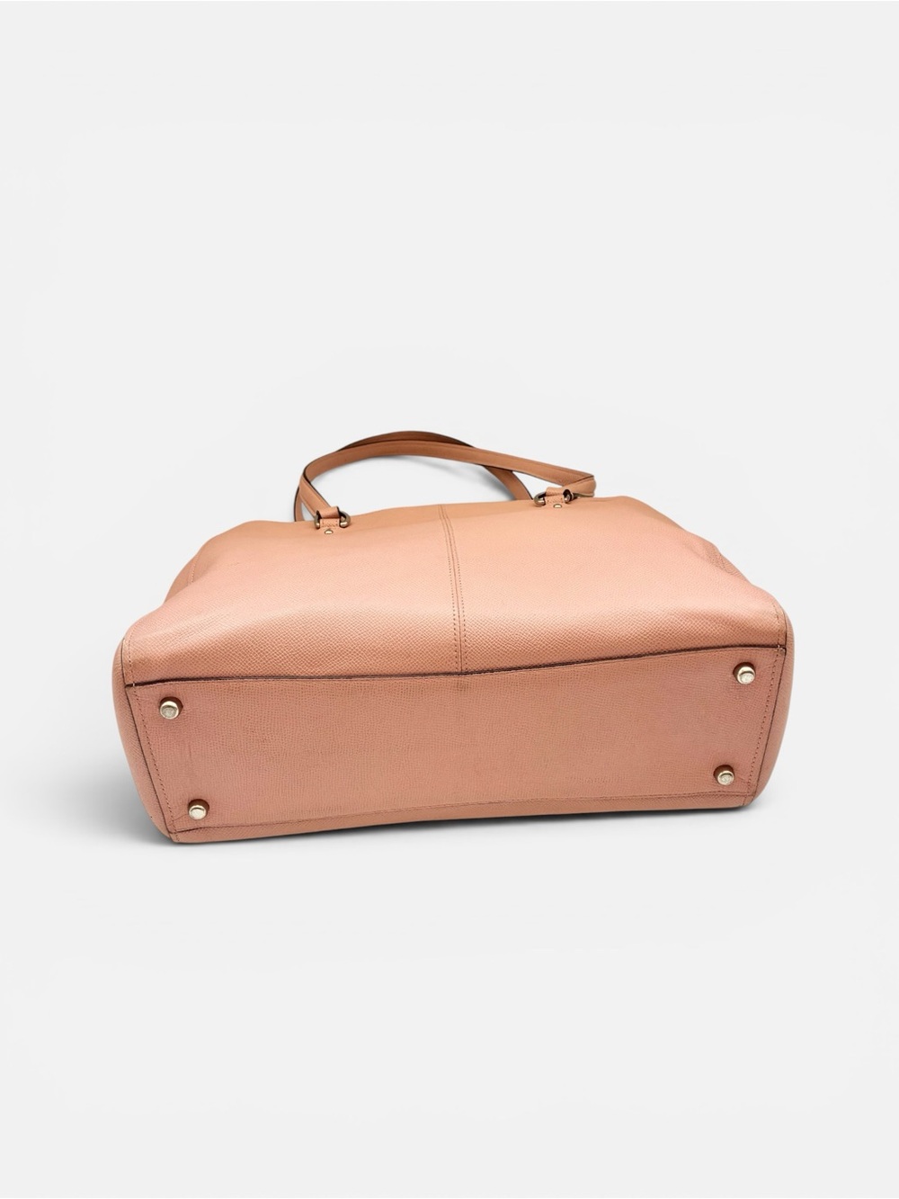 Coach Pink Leather Shoulder Tote with Gold Hardware - Picture 3 of 8